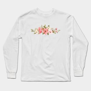 Colorful Watercolor Wild Flower Long Sleeve T-Shirt